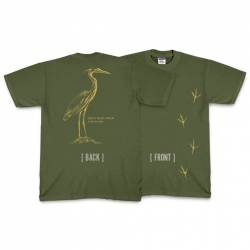 Great Blue Heron (with tracks) T-shirt