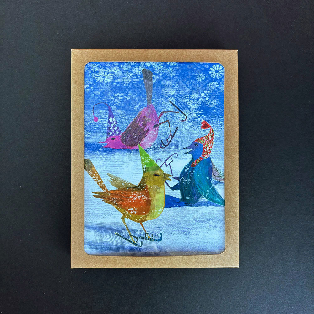 Birds Skating Notecards