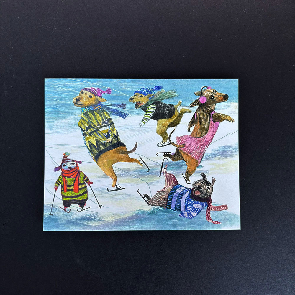Dogs Skating "Season’s Greetings" Notecards - Image 2